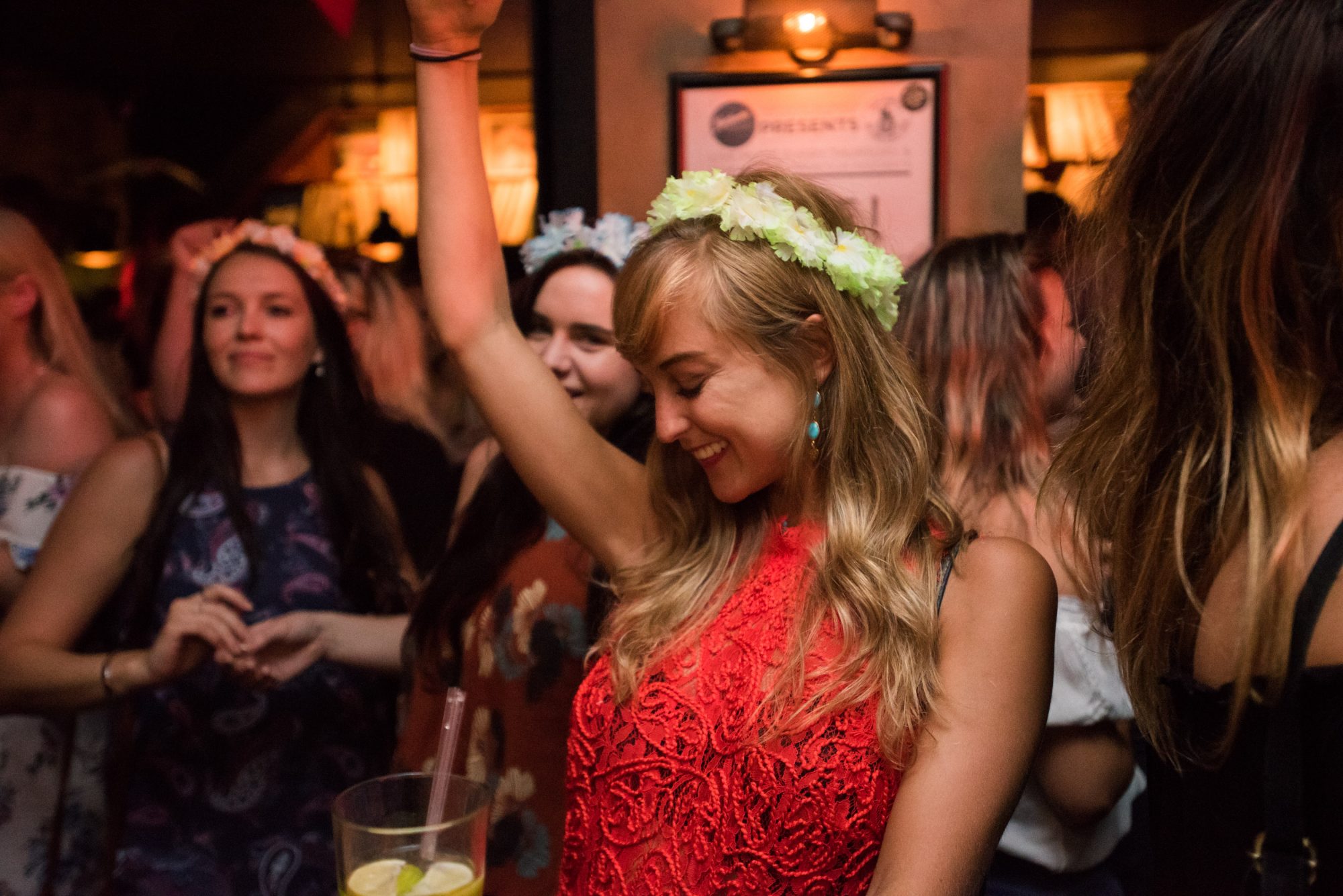 Dancing with flower band