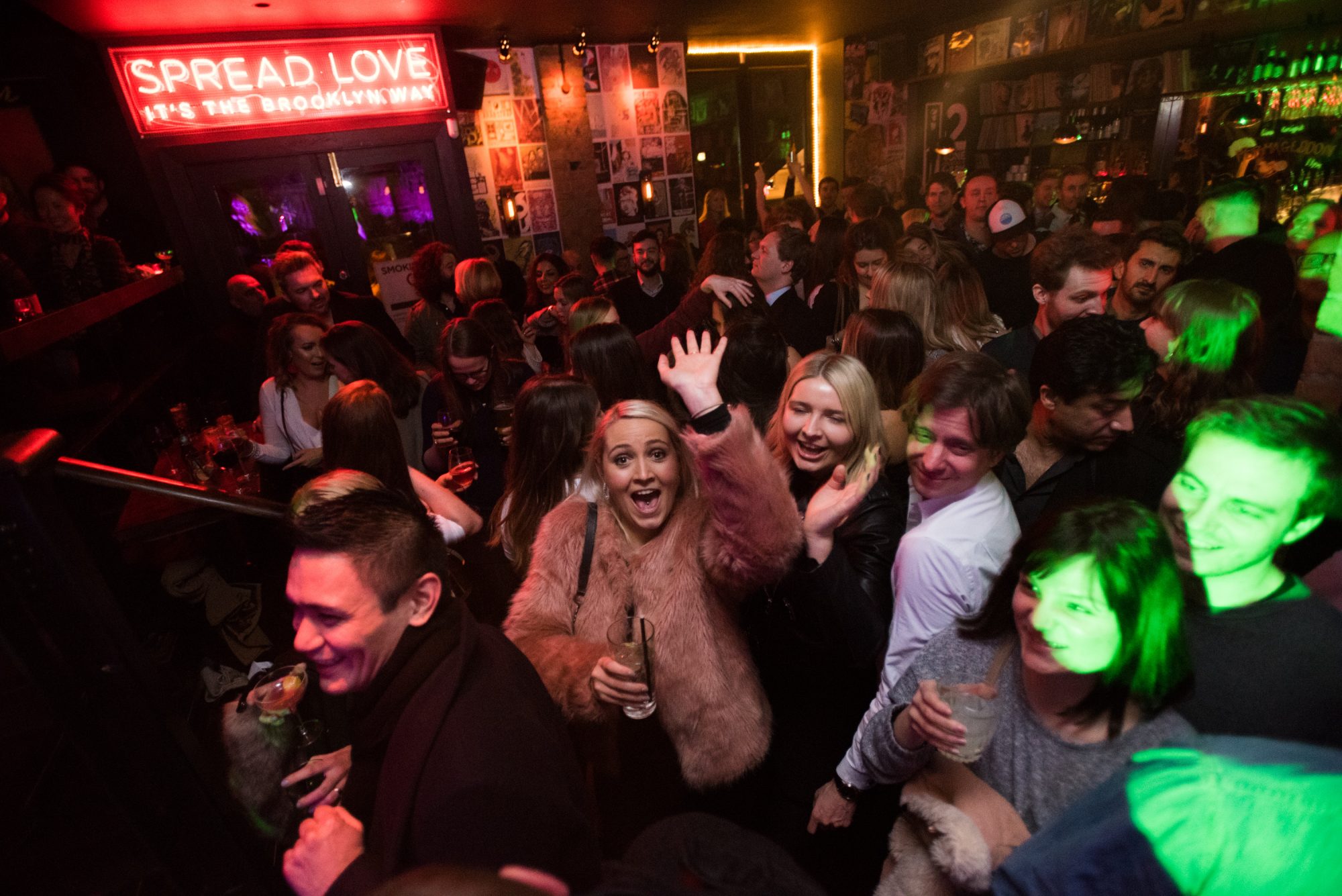 Busy live music bar Venn Street Records, Clapham