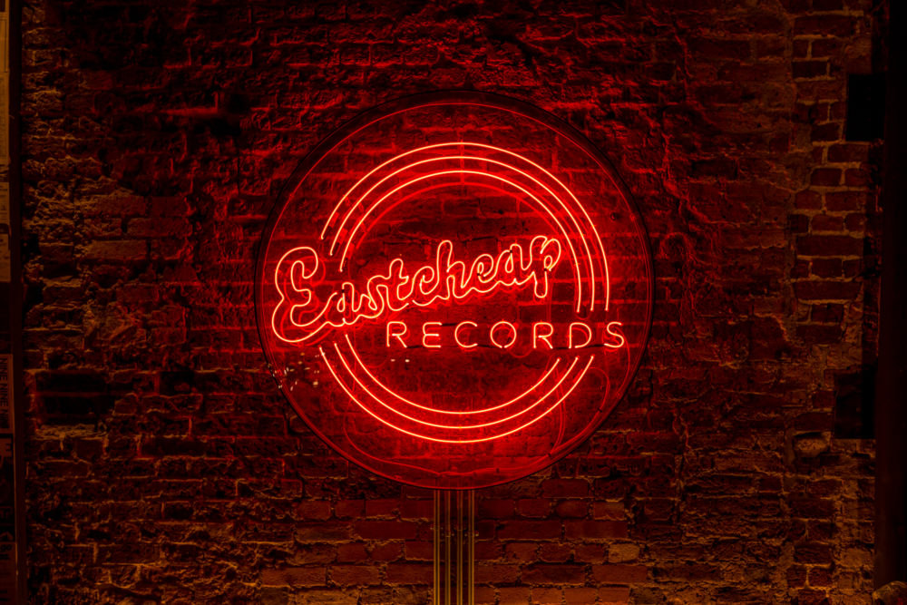 Neon Sign At Eastcheap Records