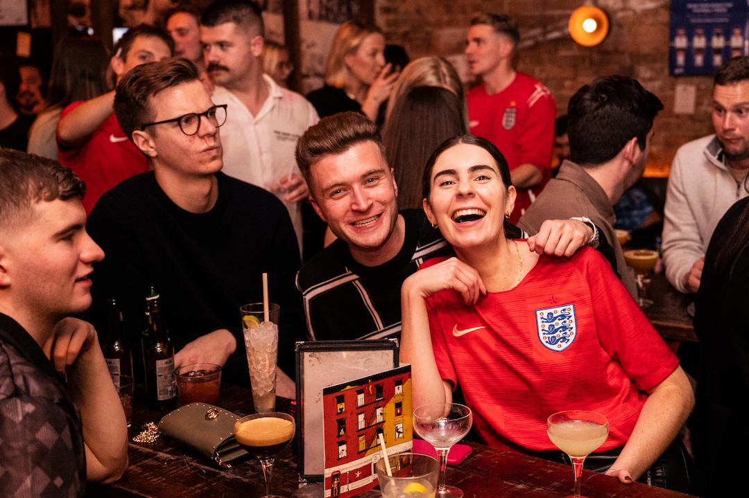 Group booking watching England at the Euros at Eastcheap Records, the City.